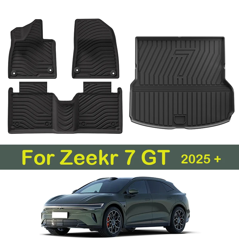 Car Floor Mats For Zeekr 7GT 2026 2027 Cargo Liner Protector Trunk Mat Back Seat Cover Waterproof Backrest Mat Car Carpets