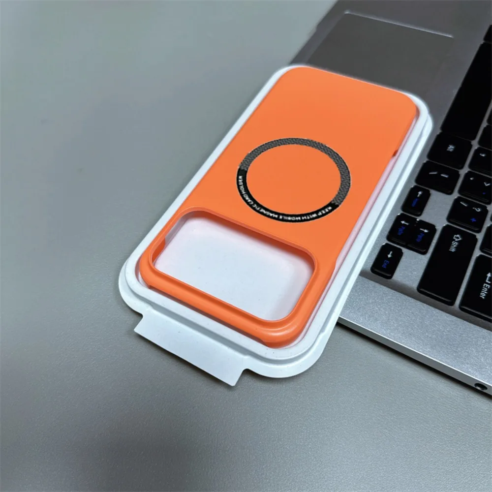 Funda semienvuelta esmerilada magnética de PC dura ultrafina para IPhone 17 Pro Max Air 16 15 14 13 12 Plus PC cubierta protectora mate Funda