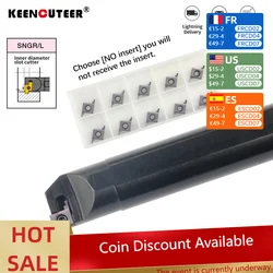 SNGR10K08 SNGR20R09 CNC Internal Grooving Lathe Tool Holder SNGR Micro hole Indexable Lathe for 8GR 9GR Insert SNGR Internal