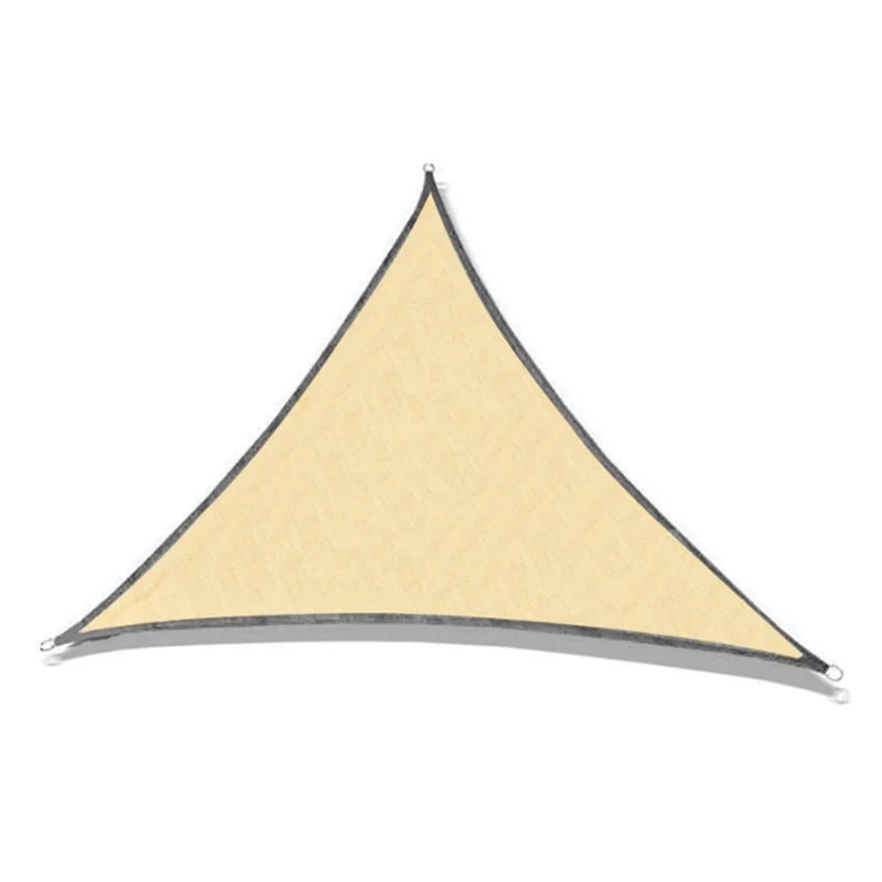 3X3X3Meter Triangle Sand Sun Shade Sail Canopy UV Block Awning for Outdoor Patio Garden Backyard for Patio Outdoor-Khaki