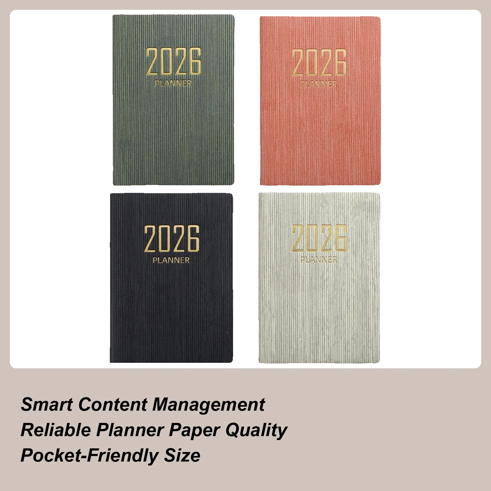 

Mini Schedule Book 2026 A7 English Version Diary Planner 365 Days Small Calendar Pocket Book Time Management Plan Diary