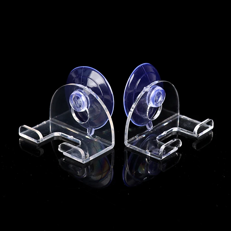 2pcs Shaver Holder Washroom Wall Sucker Suction Cup Hook Razor Bathroom Plastic Transparent Shaver Holder Punching Free