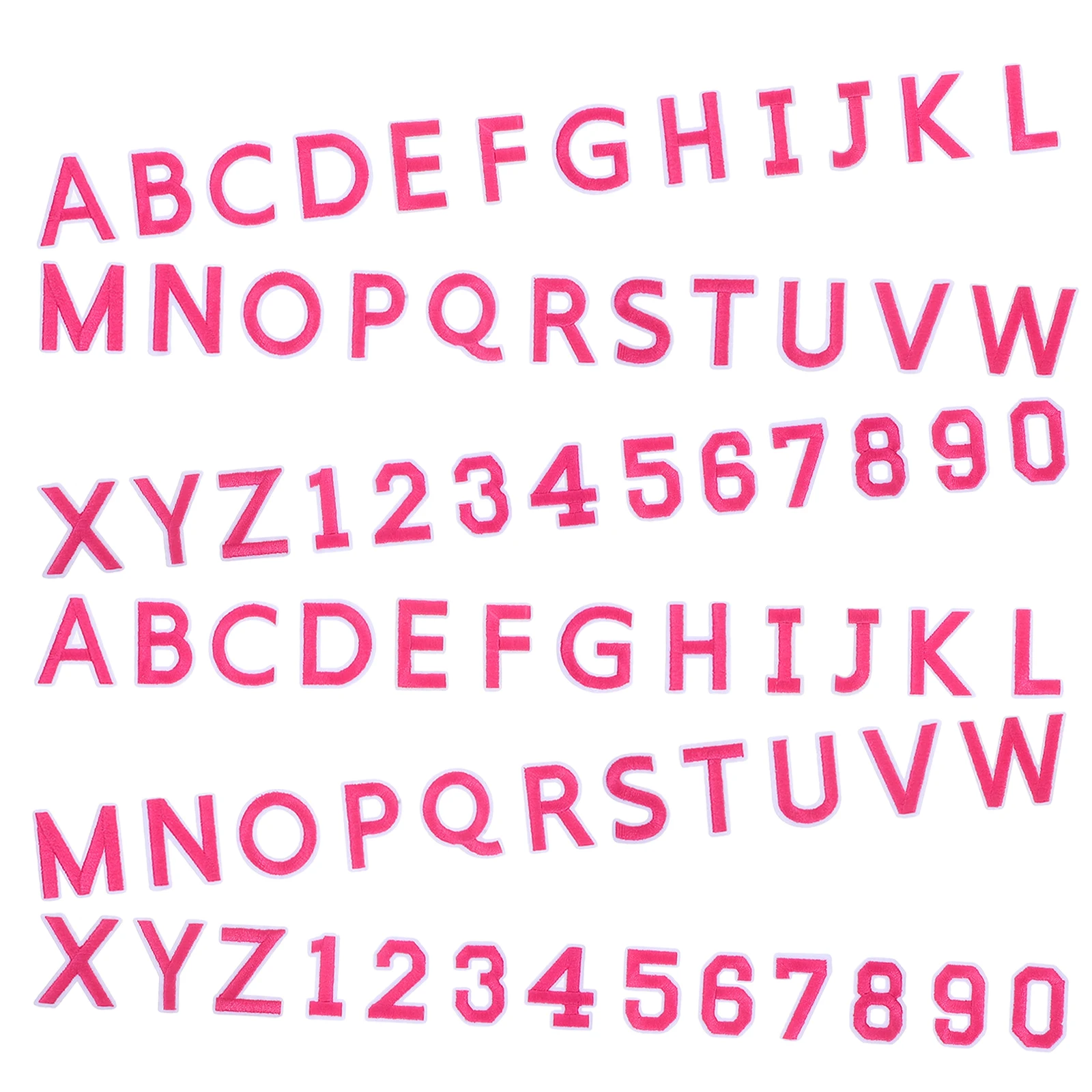 

72pcs Iron On Letter Number Patches Embroidered Alphabet 0-9 Appliques For Diy Clothes Hats Socks Jeans Dresses Durable