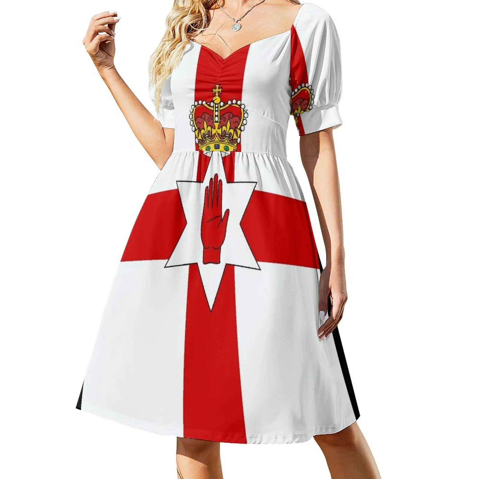 

Ulster Banner Flag of Northern Ireland Short-Sleeved Dress fairy dress dress summer summer clothes