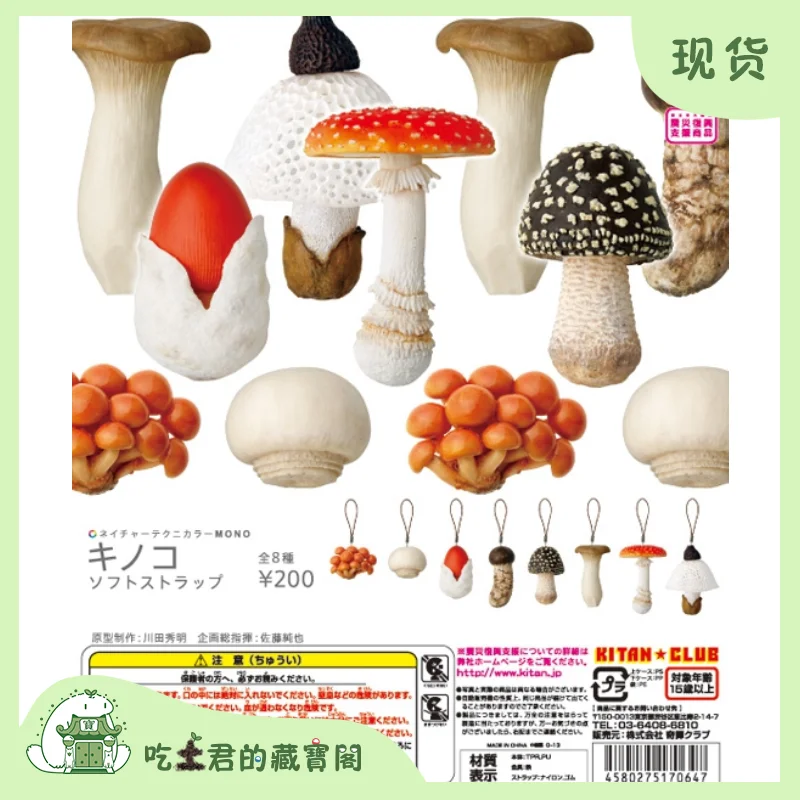 Mushroom Figure Cartoon Bag Pendant Pleurotus Ostreatus Ornaments Accessories Capsule Gachapon Toy