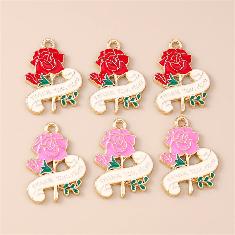 10 Stück niedliche, bunte Emaille-Blumen-Anhänger für Ohrringe, Halsketten, Armbänder, DIY-Bastelarbeiten, Schmuckherstellung, Zubehör – Detail 13