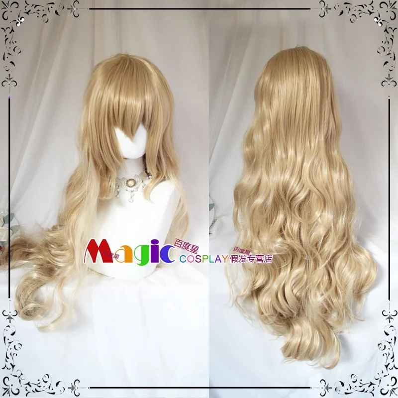 Anime Vampire Knight Souen Ruka Cosplay Wig TIGER DRAGON Toradora! Aisaka Taiga Long Light Brown Curly Wavy Hair Wig