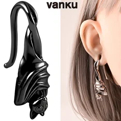 Vabku 2pc Fashionable Stainless Steel Bats Head Ear Weight Gauges Stretchers Body Piercing Jewelry Earring Expanders