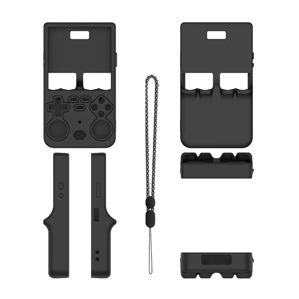 Silicone Protective Case for R36Ultra Handheld Game Console, 360° Full Cover Shockproof & Anti-Scratch Skin Game Accessories