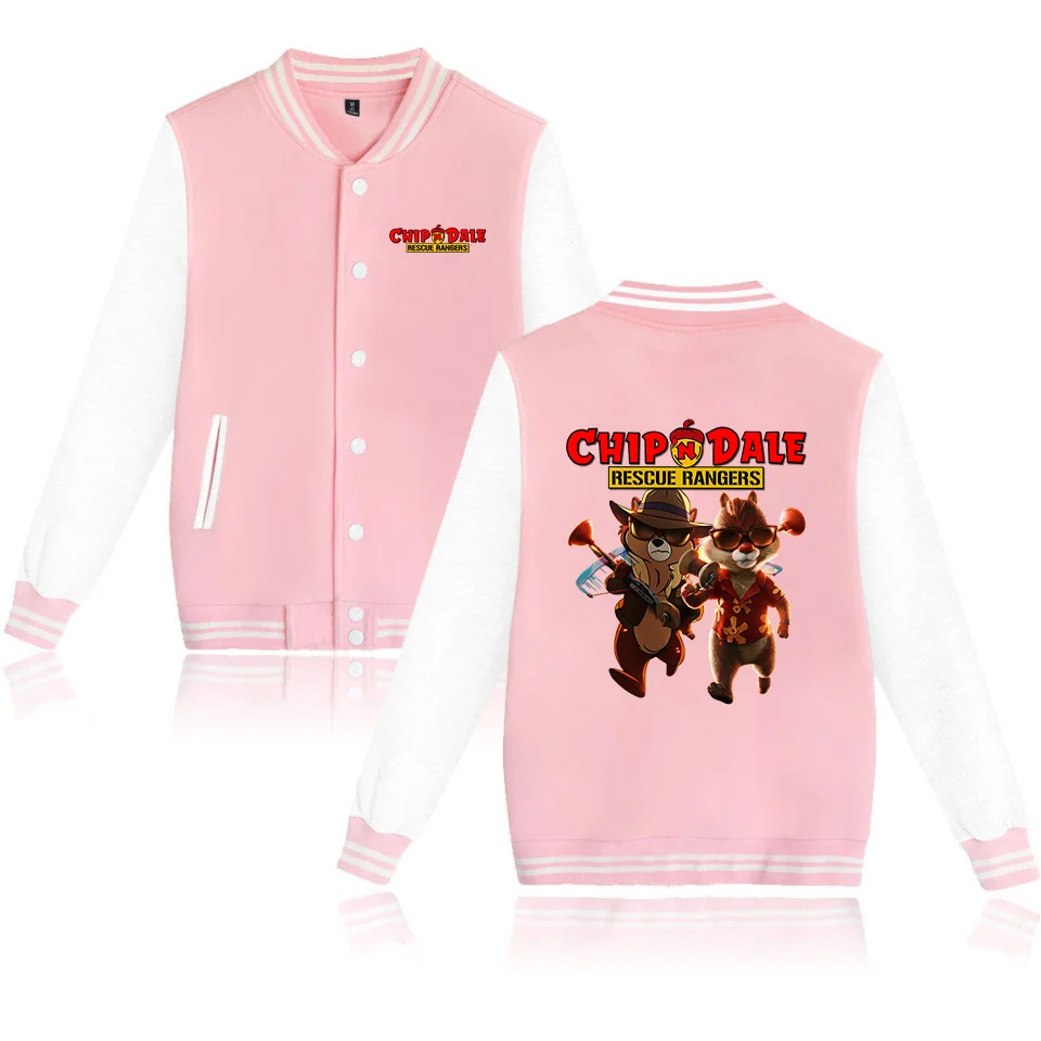 Chip n Dale Bomber Jacket Women Men Autumn Baseball Jacket Coat Cartoon Kid Streetwear Harajuku Bomber College Jacket