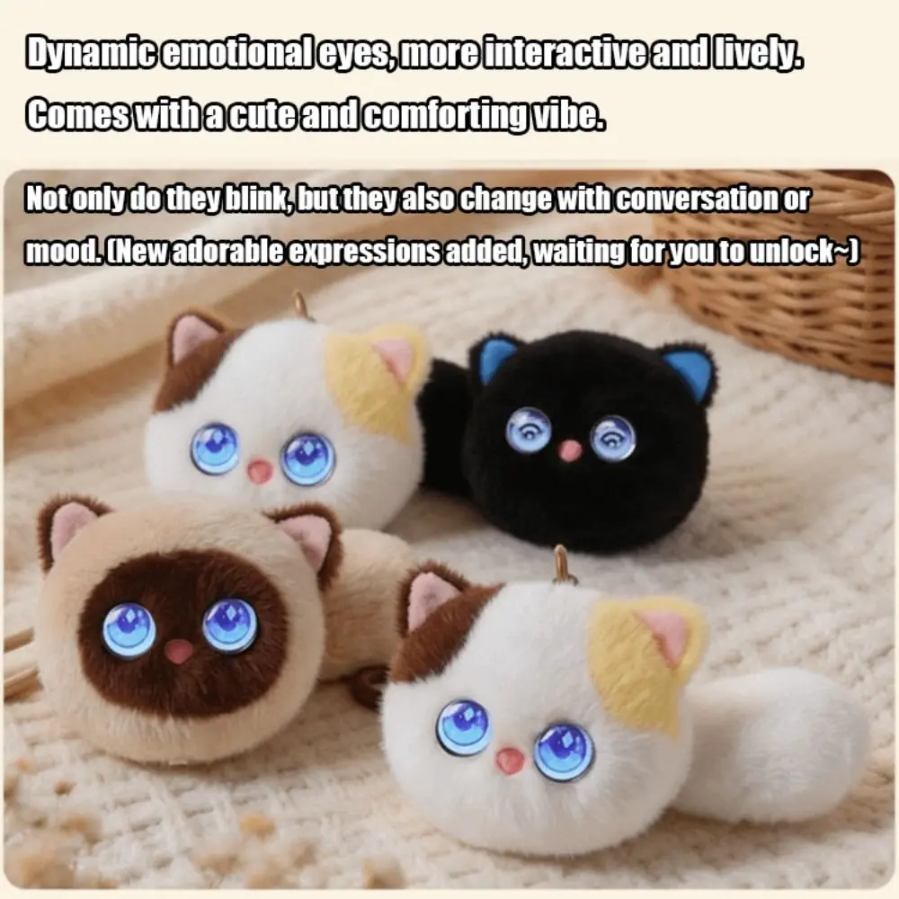 AI Continuous Dialogue AI Cat Plush Intelligent Voice Communication Winking Interaction AI Cat Spirit Pendant Relaxing Chat
