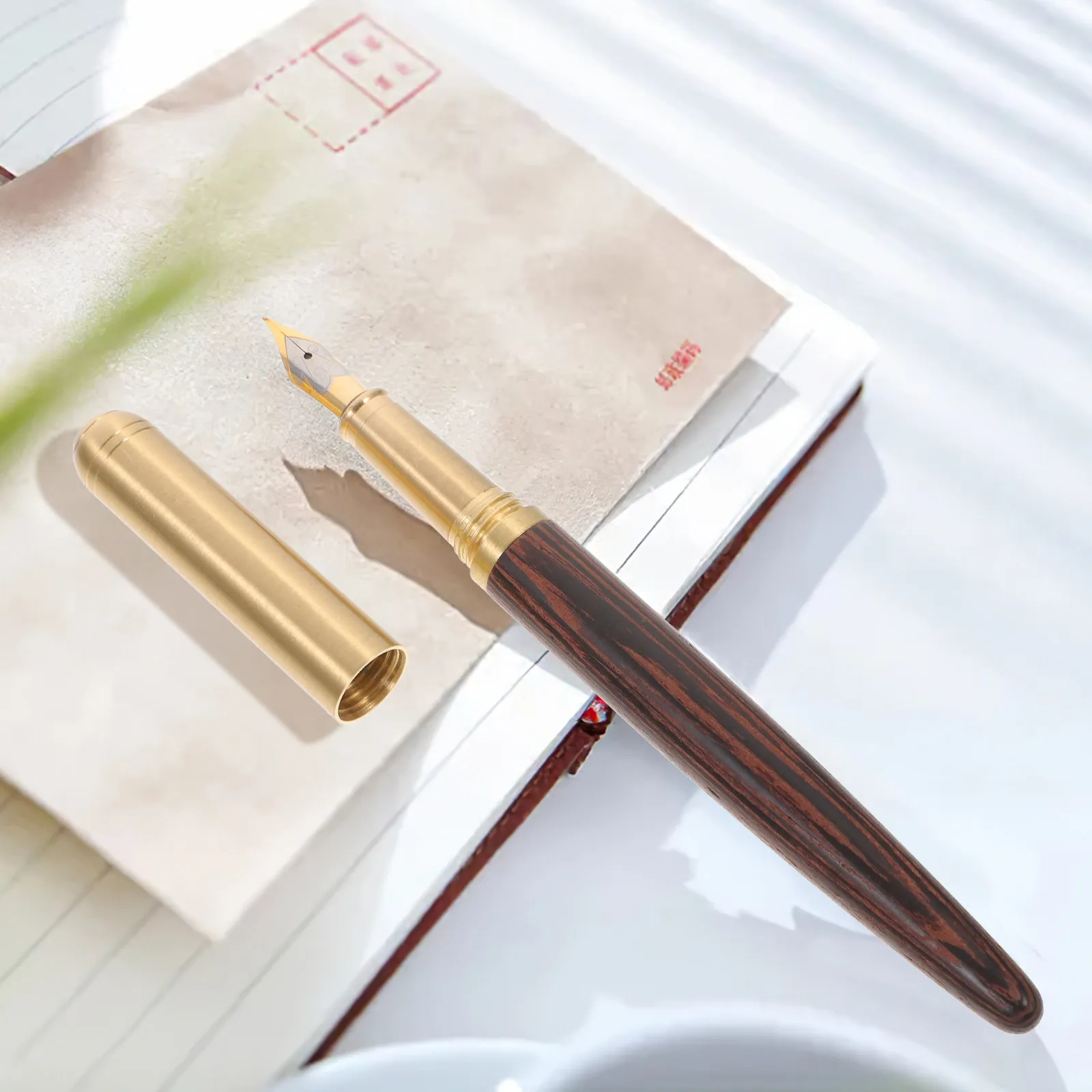 

Wooden Fountain Pen Sturdy Iraurita Material Comfortable Ergonomic Design Smooth Writing Experience for Office School