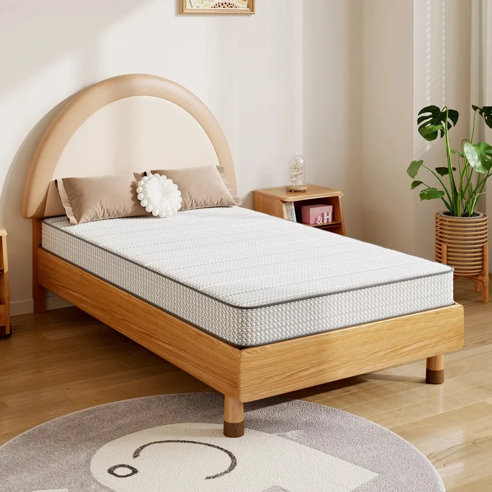 

Гибридный матрас среднего размера 6 дюймов, комфорт средней жесткости, эргономичный дизайн для лучшего сна, с улучшенными карманными катушками, матрасы