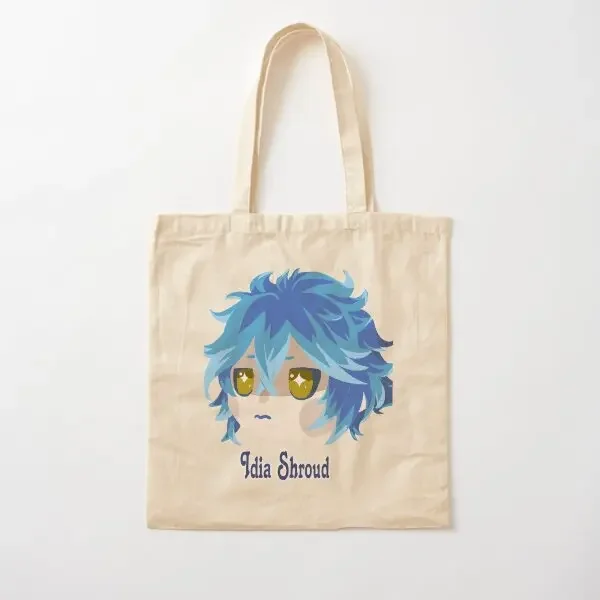 

Idia Cotton Canvas Bag Reusable Grocery Unisex Fabric Ladies Foldable Shoulder Bag Women Travel Handbag Fashion Designer Tote
