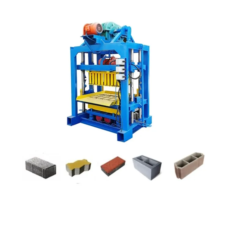 Free Trailer Type Cement Concrete Block Forming Machine QT40-2 Concrete Roof Hydraulic Engine Pump Hollow Blocks