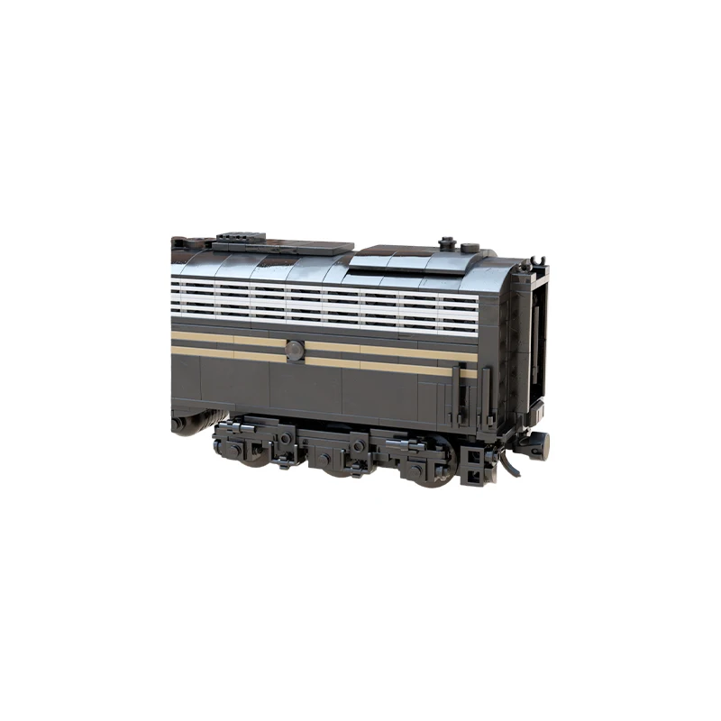 MOC 1 48 Motorized E8 Diesel Locomotive Train Building Blocks Retro Streamline Passenger Railway Engine Bricks Adult Gift
