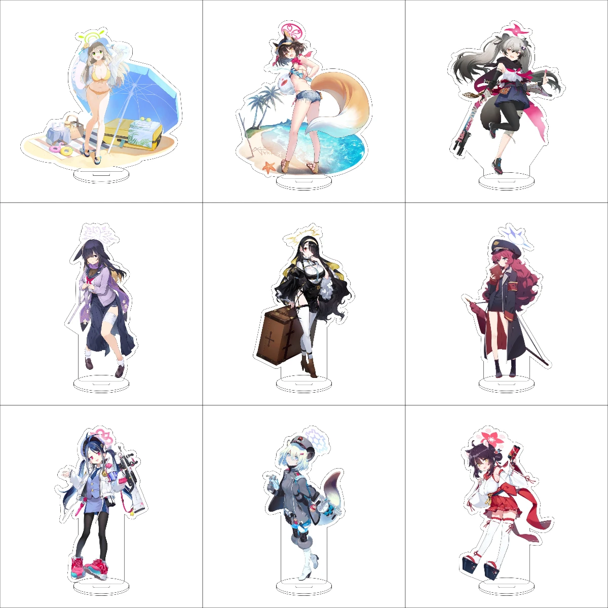 16CM Anime Blue Archive 애니메이션 코스프레 아크릴 스탠드 장식품 Okusora Ayane Sorasaki Hina 피규어 스탠드 할로윈 선물