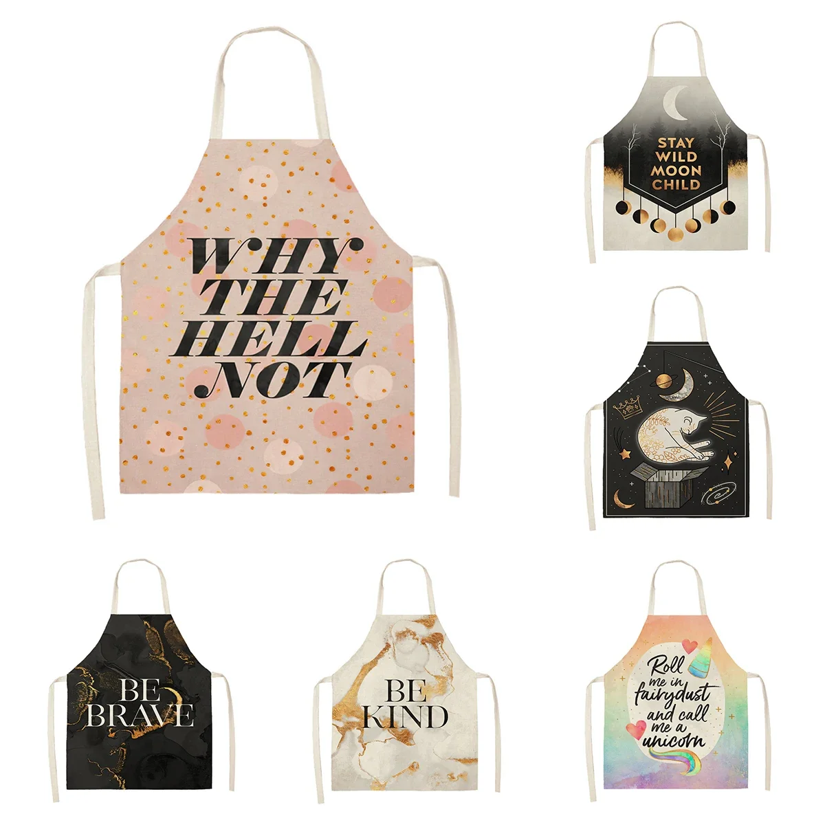 

Женский кухонный фартук, животное, картина маслом, стиль, ресторан, шеф-повар, парикмахерский, водонепроницаемый фартук для мужчин и детей, картина aaaa