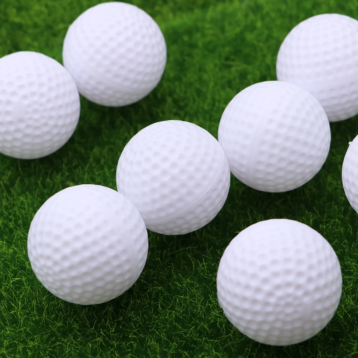 8pcs Plastic Balls Game Toy Balls Practice Balls for Kids Children Golfer (White)