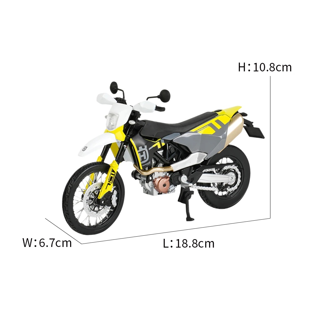 

Коллекционная модель мотоцикла Maisto 1:12 2023 701 Supermoto, литая под давлением, для хобби и коллекционирования