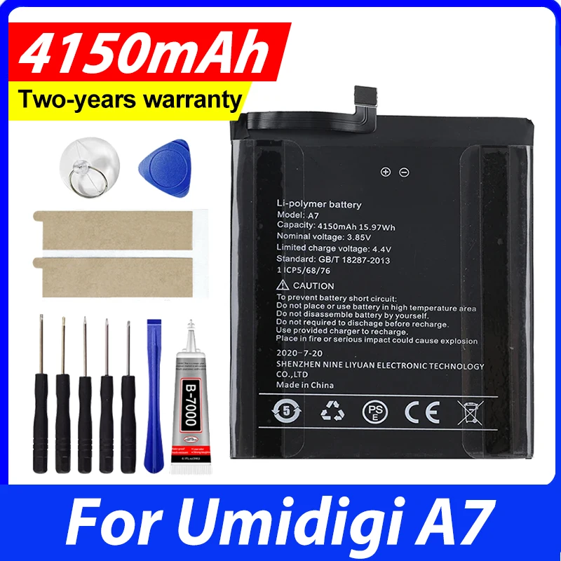 100% NEW For UMIDIGI A7 POWER 7 MAX A7S G5A BISON GT2 PRO Battery Mobile Phone Batteria With Tools