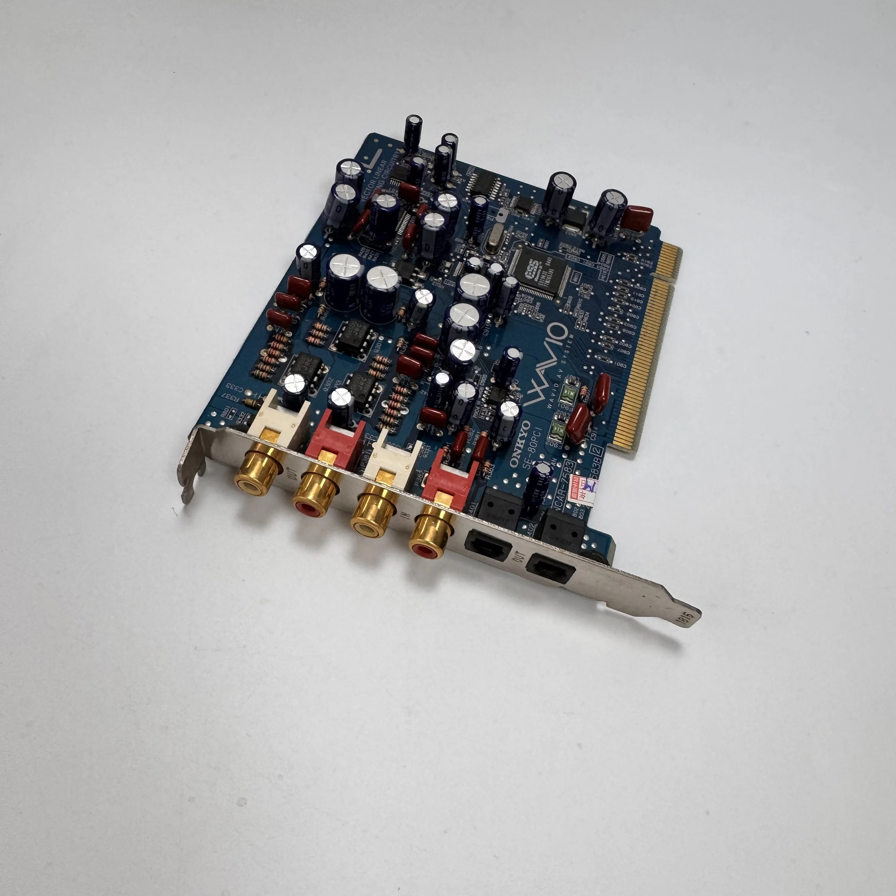ONKYO WAVIO SE-80PCI Stereo Hi Fi Sound Card Dual RCA Lotus Head (Line In/Line Out) 48kHz