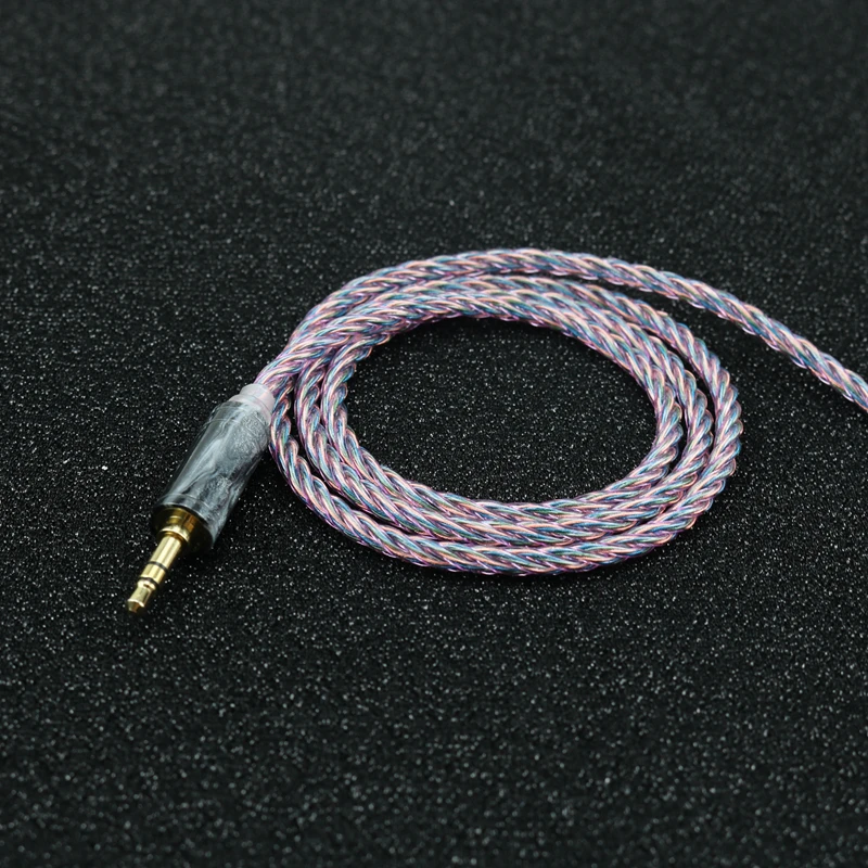 XINHS 4Core Oxygen Free Copper Color HiFi Headphone Upgrade Cable 0.78mm 2PIN QDC MMCX TFZ kz-QDC Suitable For BL03 KZ EDX