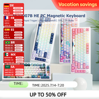 Akko MOD007B HE PC Gaming Keyboard with Magnetic Switch Rapid Trigger 8K 75% RGB USB Type-C/2.4G/Bluetooth 5.0 Wireless Keyboard