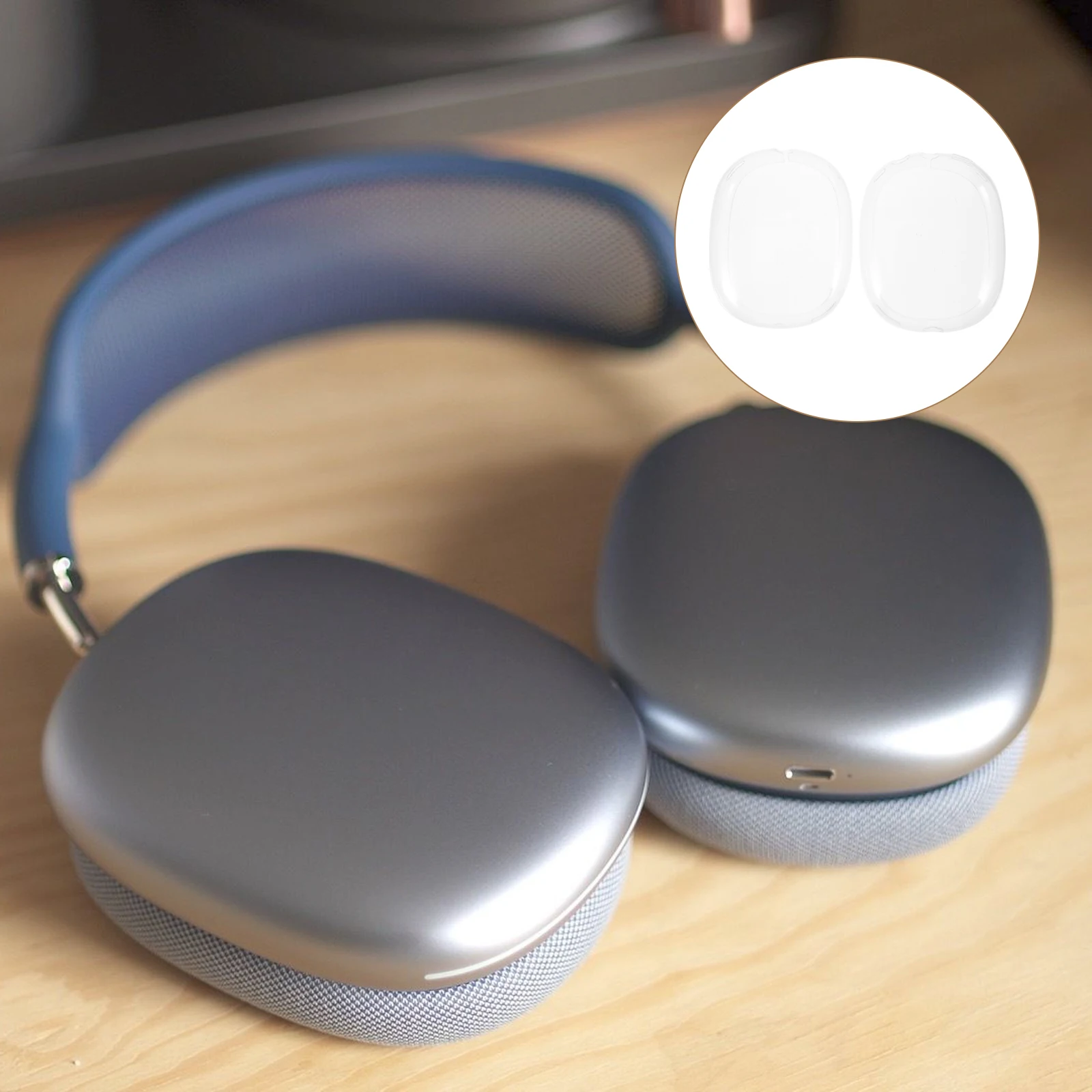 

Water-Resistant TPU Cover For Wireless Headphone Shell Transparent Soft