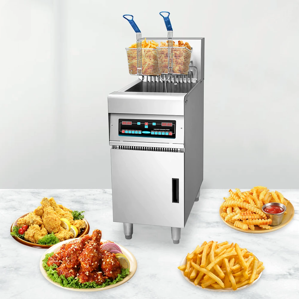 Equipamento de cozinha Fritadeira elétrica multifuncional 24L usada para batata de frango com chip
