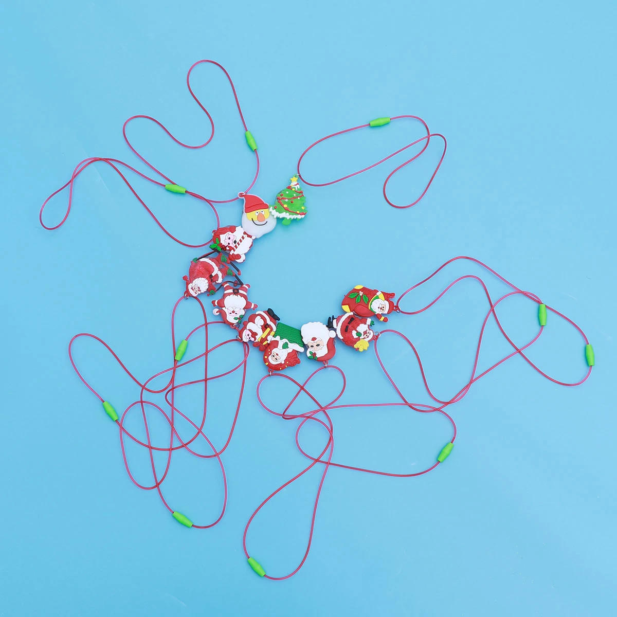 

12pcs up Pendant Christmas Necklace For Kids Necklace Christmas Favors for Kids LED Glow in Dark Jewelry Accessories