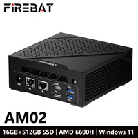 FIREBAT AM02 MINI PC AMD Ryzen 5 6600H DDR5 16GB RAM 512GB SSD WIFI6 BT5.2 Portable Desktop MINI-PC Computer