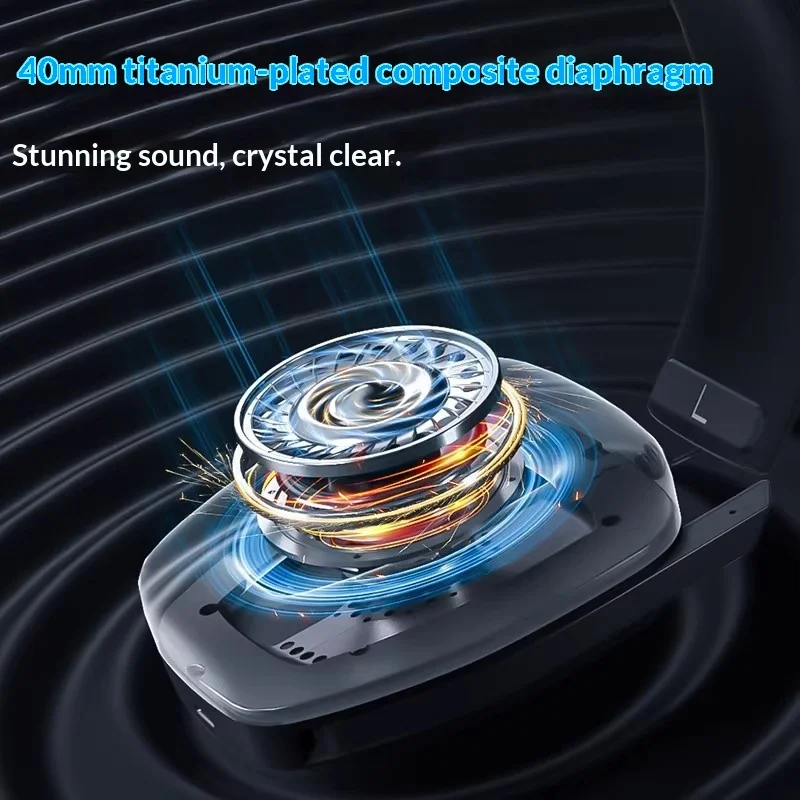 XIBERIA K01S Wireless Headphones Three Modes 40mm Titanium Unit Ultra-lightweight Design Low Delay Gaming Earphone PC Gamer