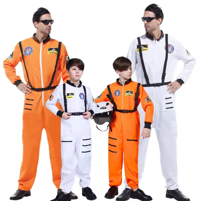 Traje espacial com zíper para homens e mulheres, traje espacial, vestido de festa, cosplay de astronauta, macacão adulto 2022