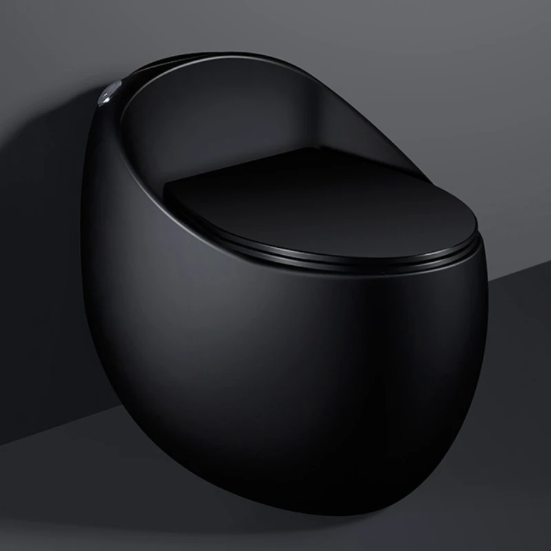 

Modern egg shape wc toilet black color sanitary ceramic bowl inodoro negro closestool for bathroom