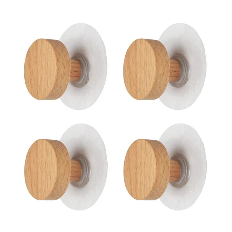 Wooden Hook Geometric Shape Wood Wall Hook Wooden Coat Peg Coat Hanger for Hanging Clothes Hat Scarves and Towel in Bedroom