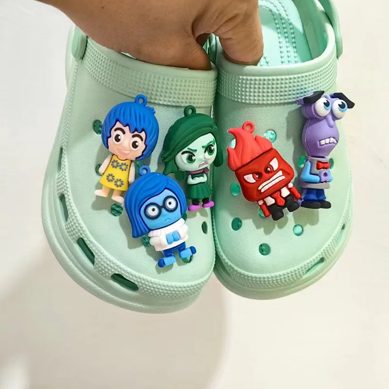 Funny MINISO Disney Inside Out Shoe Charms For Clogs Sandals Slippers Shoe Accessories DIY Kids Sandals Party Favor Gift Idea