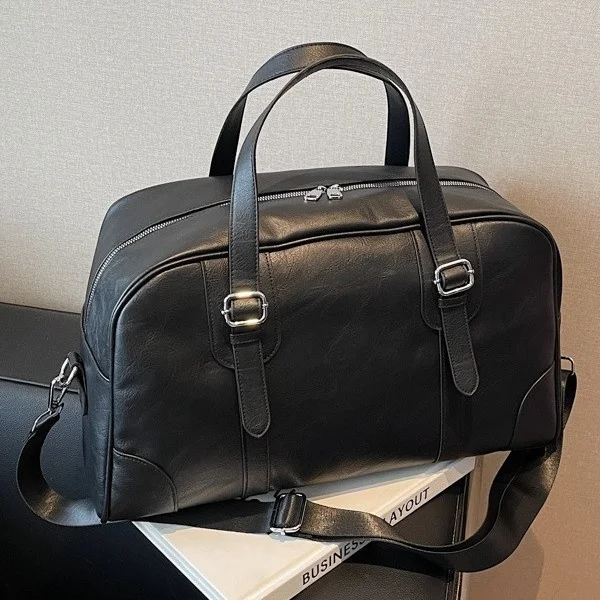 high-end-short-haul-travel-bag-handheld-crossbody-luggage-bag-for-flight-shoulder-slant-storage-quality-pu-frosted-summer-bag