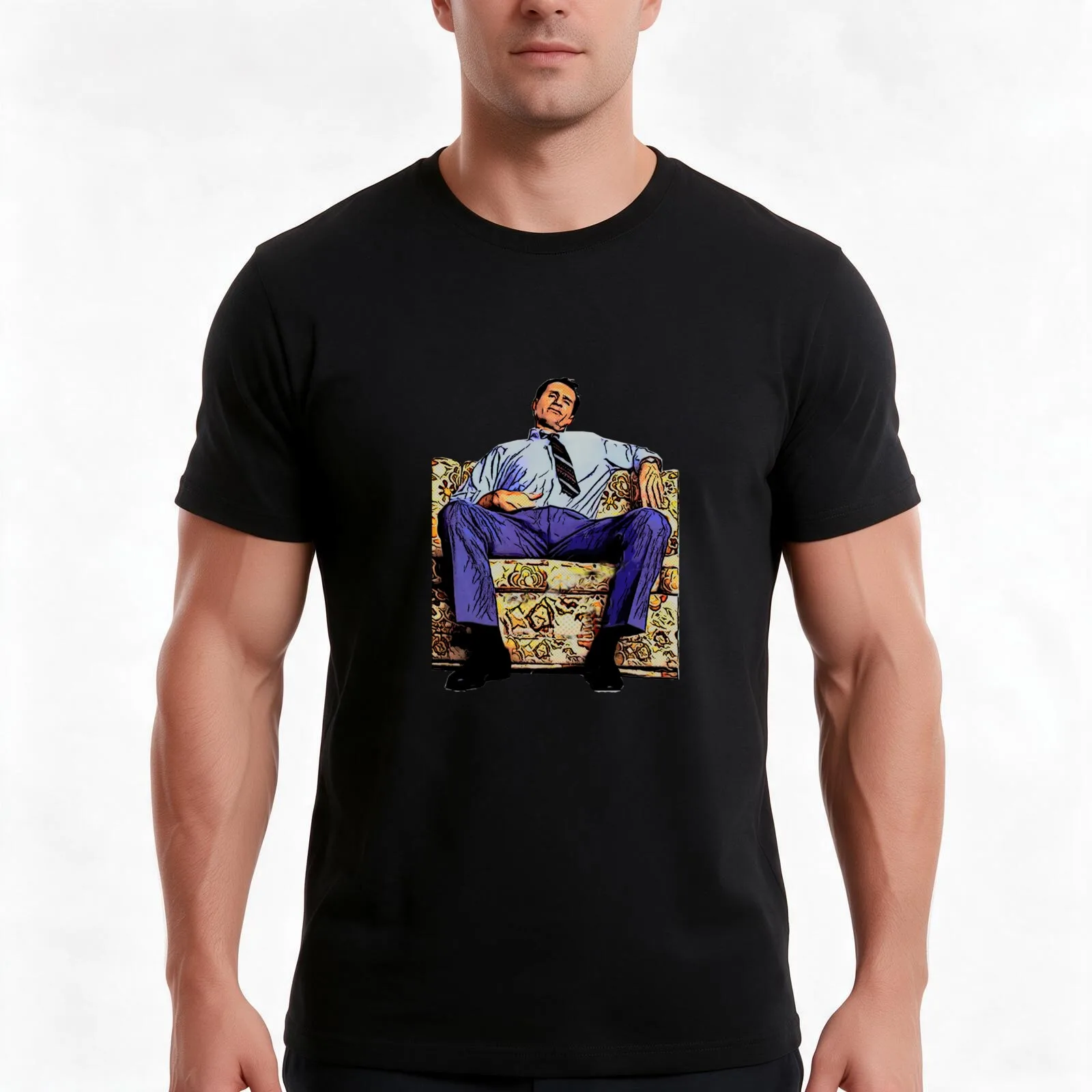 Al Bundy T-Shirt, Summer Casual Cotton Tee, Oversized Streetwear Tops, Vintage Graphic Print, Loose Fit Short Sleeve