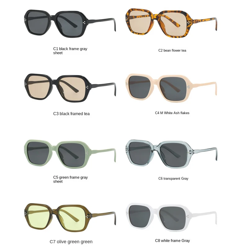 الحد الأدنى مربع النظارات الشمسية النساء الرجال الموضة الفاخرة العلامة التجارية ظلال السفر تخفيف نظارات شمسية سيدة رجل UV400 نظارات واقية