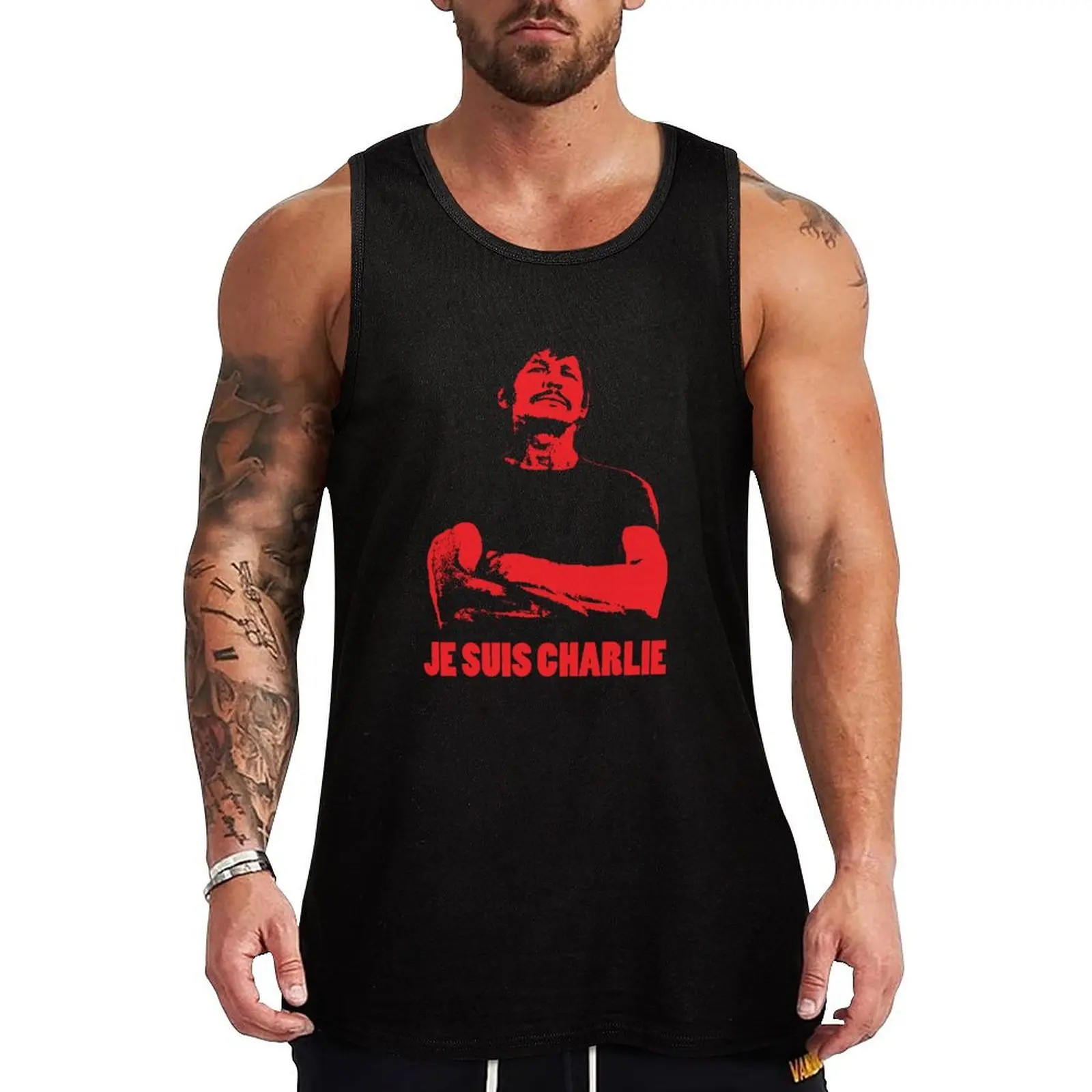 Charles Bronson - Je Suis Charlie Tank Top Undershirt Tank …