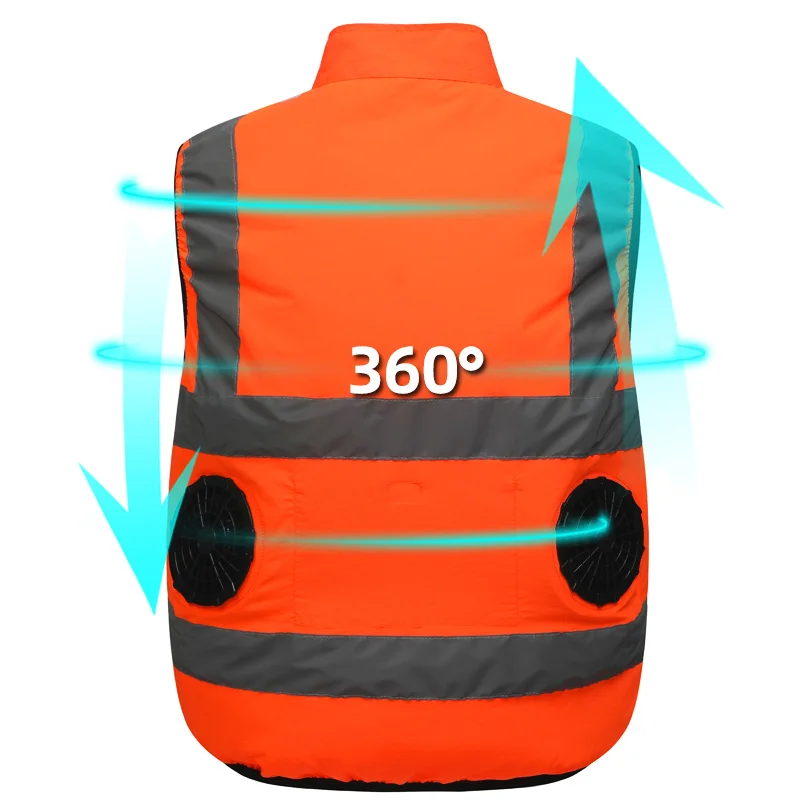 Summer Worker Cooling Vest Men Fan Vest Air Conditioning Clothes Luminous Fan Work Clothes Usb Fan Jacket Body Cooling Clothes