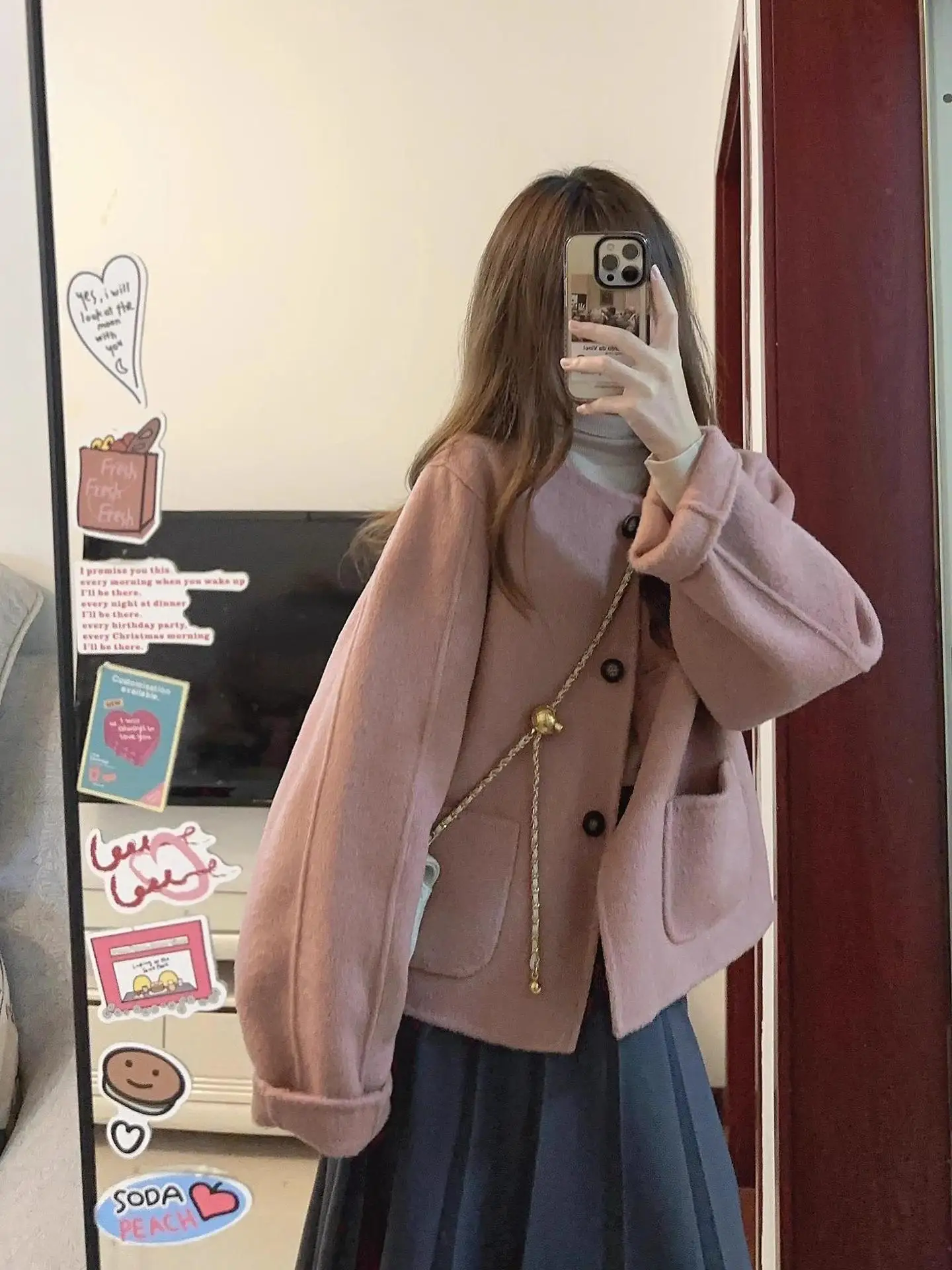 

Tweed Jacket High Quality Womens Winter Warm Thick Hooded Functional Anti-Freezing Outdoors Recreation Trip Life Morning Comfy