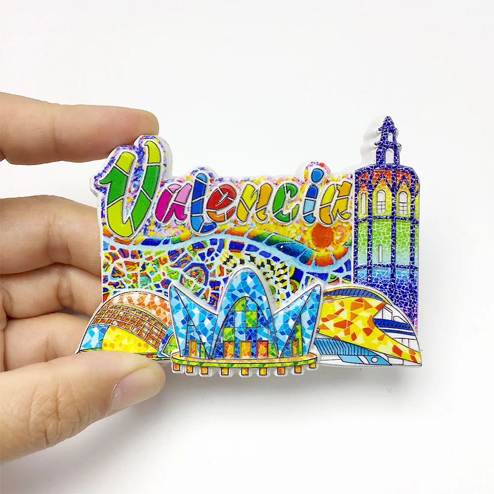

‌Valencia Colorful Resin Fridge Magnet, Handmade, Magnetic Decoration, Travel Souvenir‌