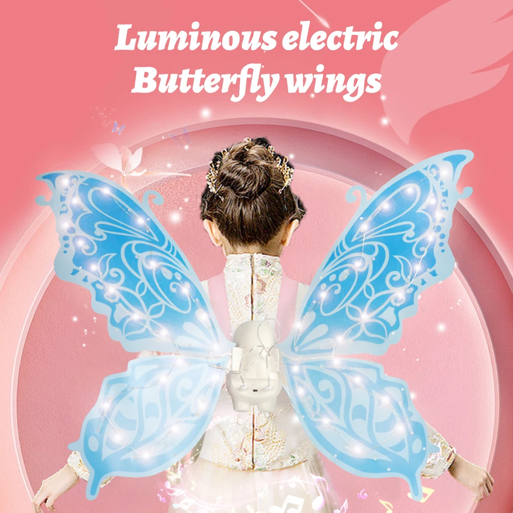 Halloween kids electric wings elves wings costume magic led bats wings cosplay dress up