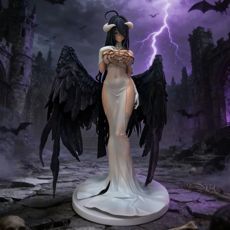 

24cm Overlo Model Albedo Action Figure Manga Figurine Albedo GK Statue Doll Ornament Anime Peripheral Toys Gift for Fans
