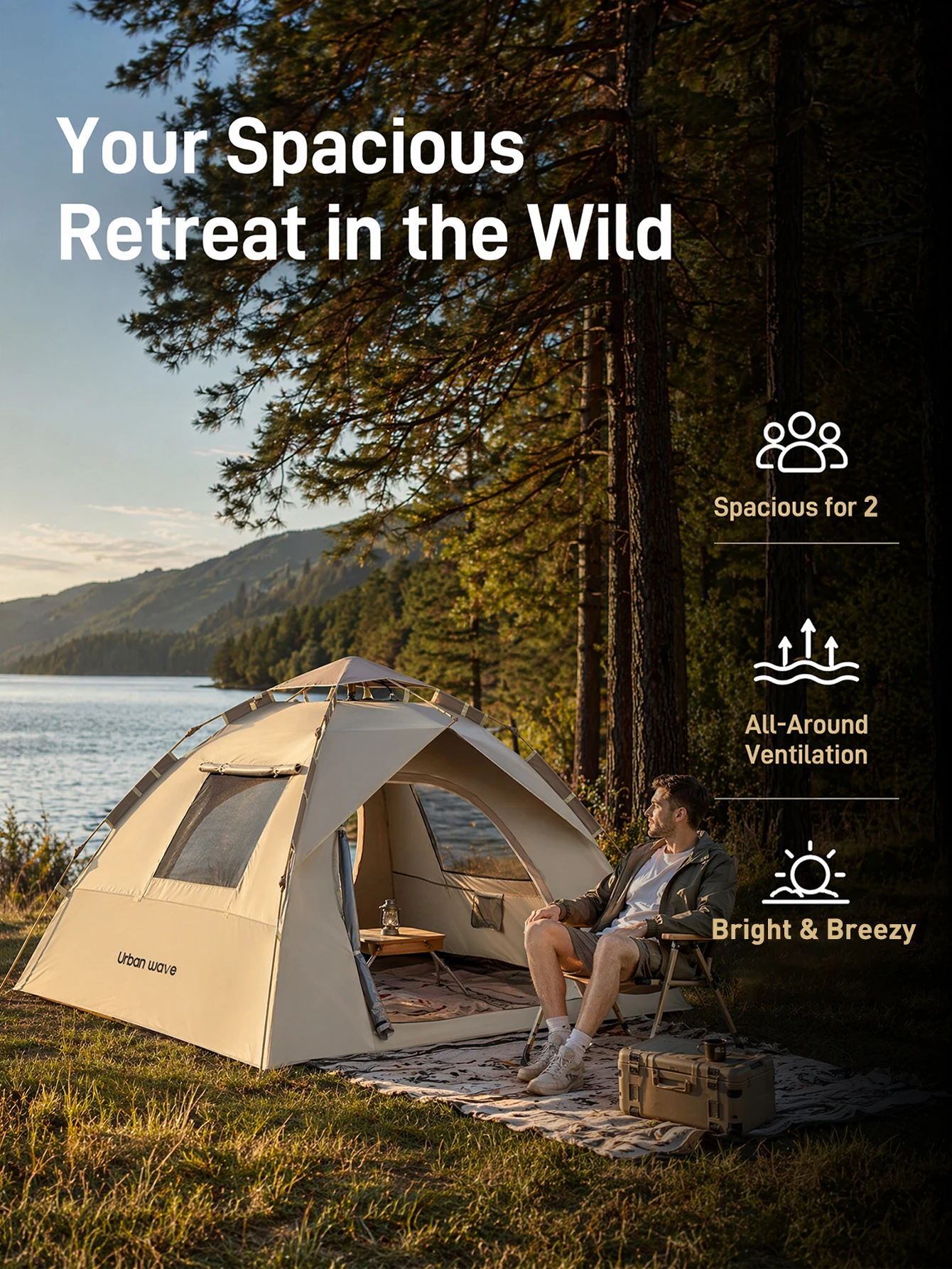 Automatic Pop-up Camping Tent, - Outdoor Adventure Tent 评论和价格