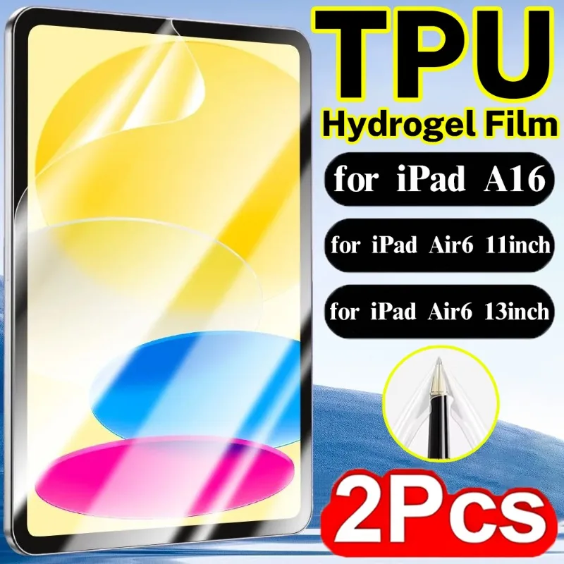 1-2Pcs for iPad Air6 11/13inch 2025 A16 Hydrogel Film Air 6th Anti-scratch Tablet Screen Protectors for iPad A16 2025 11inch