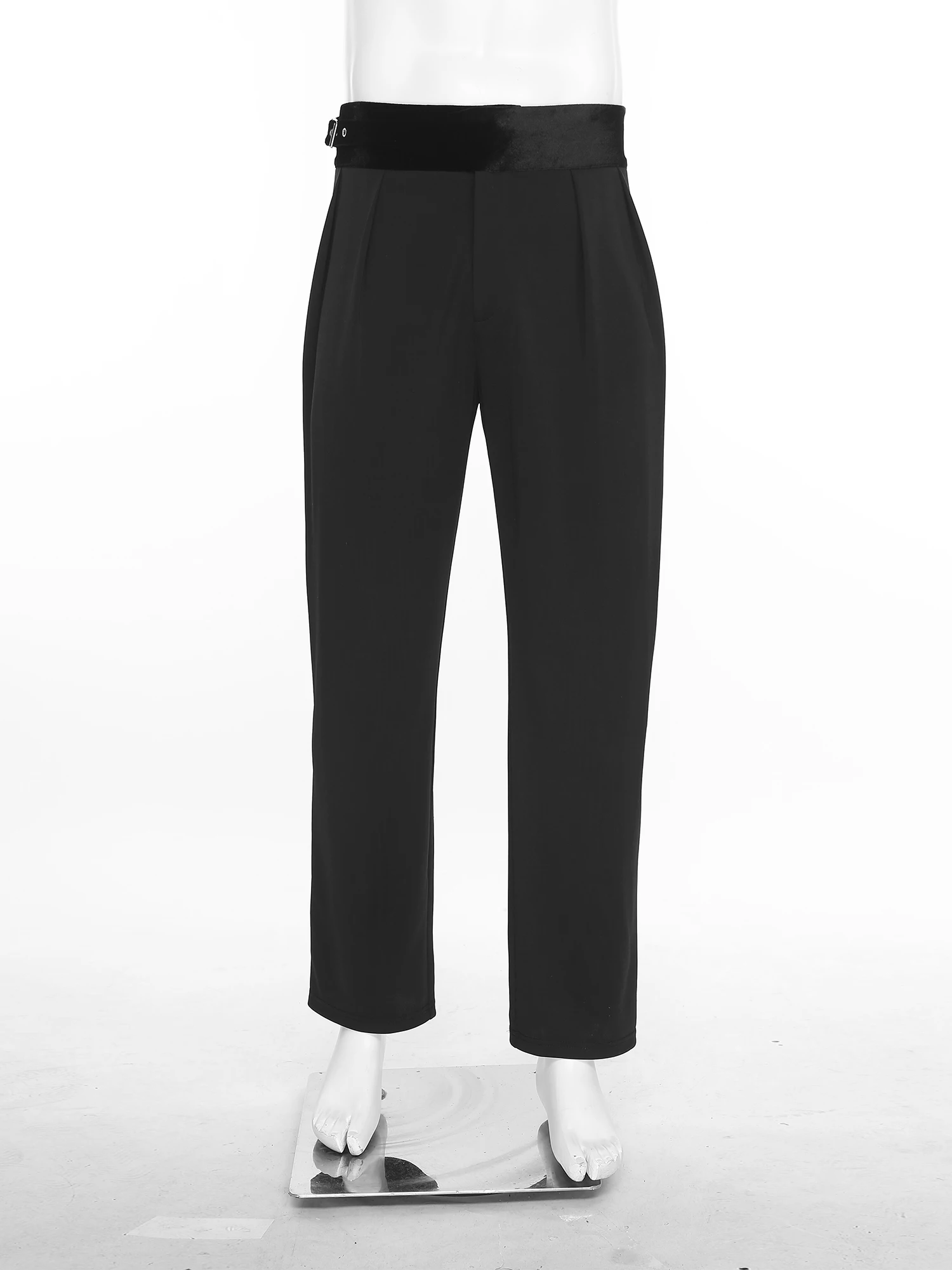 الرجال اللاتينية ملابس رقص الرقص السراويل مطوي بنطلون مع جيوب لمسابقات أداء قاعة الجاز رومبا تانجو السالسا