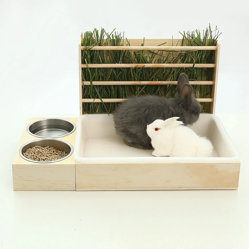 Rabbit Grass Cage Rack, Ornamental Rabbit and Small Animal Feeding Enclosure,Home Pheasant and Hamster Cage Set,Multi-functional